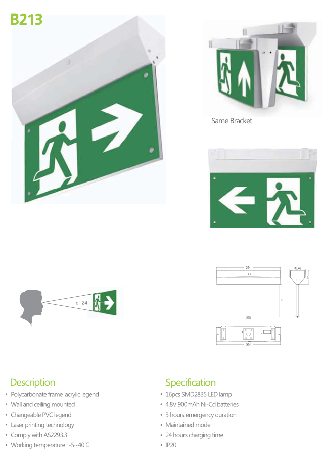 EDGE BLADE EXIT SIGN
