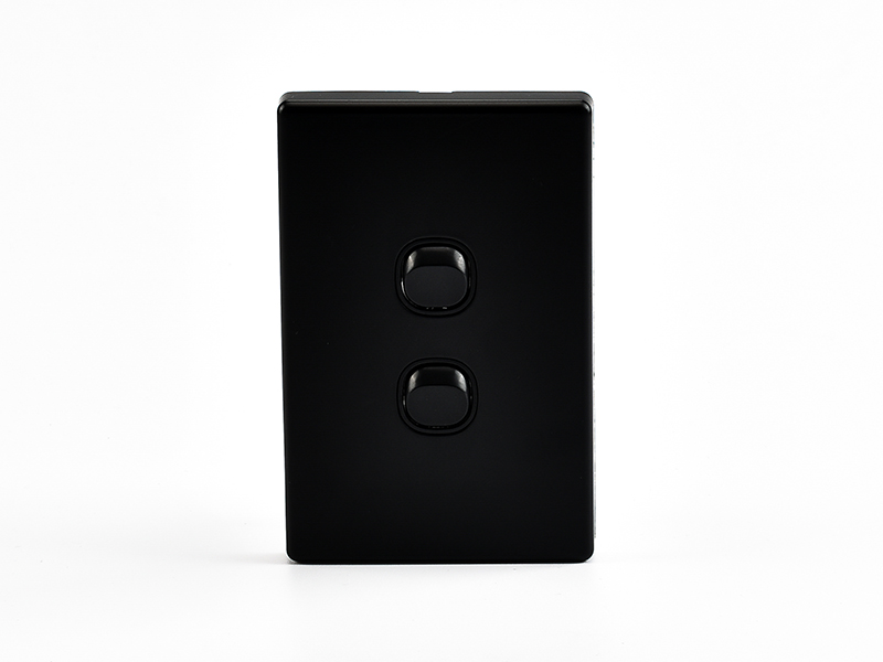 2 GANG SWITCH BLACK