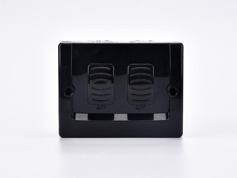 WEATHERPROOF 2 GANG SWITCH BLACK