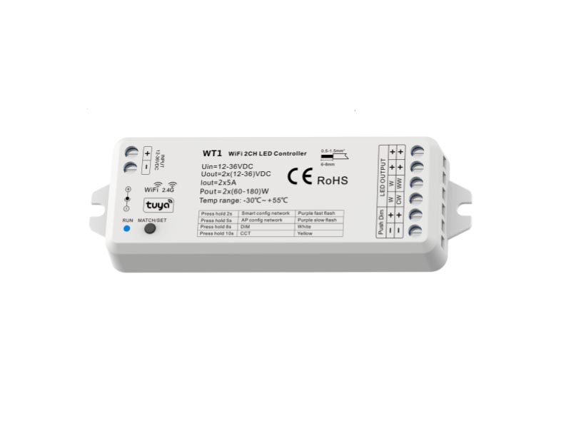 WT1 WIFI 2CH LED CONTROLLER